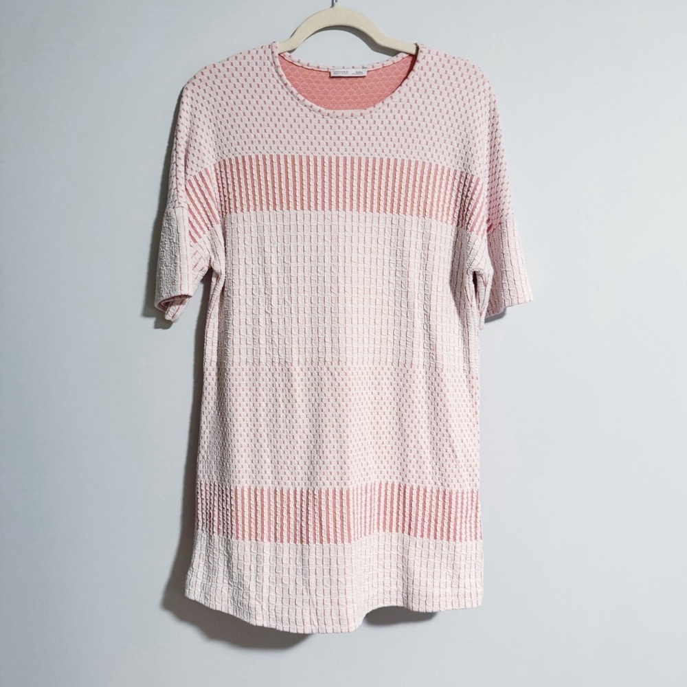 Zara - Salmon and White T-shirt Dress
